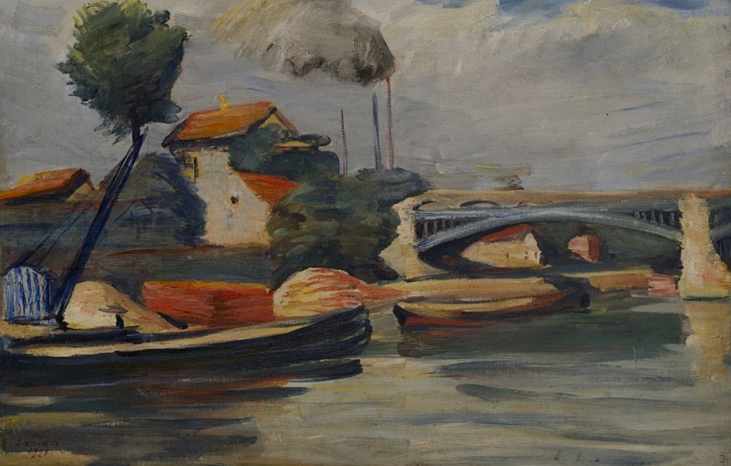 «На берегу Марны» — одна из шести картин парижского периода Сарьяна, которые не погибли во время пожара. Эти полотна были проданы во Франции до отъезда художника.