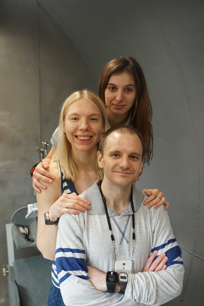 Дарья Жидова с коллегами: исследователями Анастасией Степановой и Алленом Миркадыровым (США).