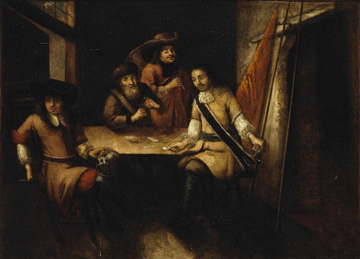 «Беседа Петра I в Голландии». Неизвестный голландский художник. 1690-е годы.