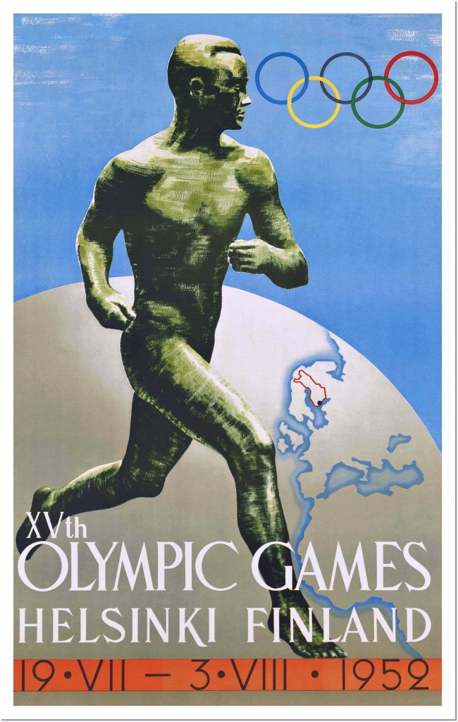 Официальный постер XV Олимпийских игр в Хельсинки.
