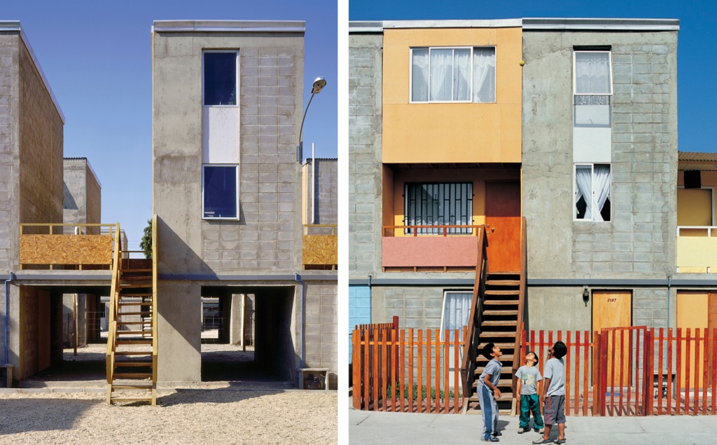 Один из проектов архитектора Алехандро Аравены в Чили — когда власти и жители трущоб строят новые дома сообща.