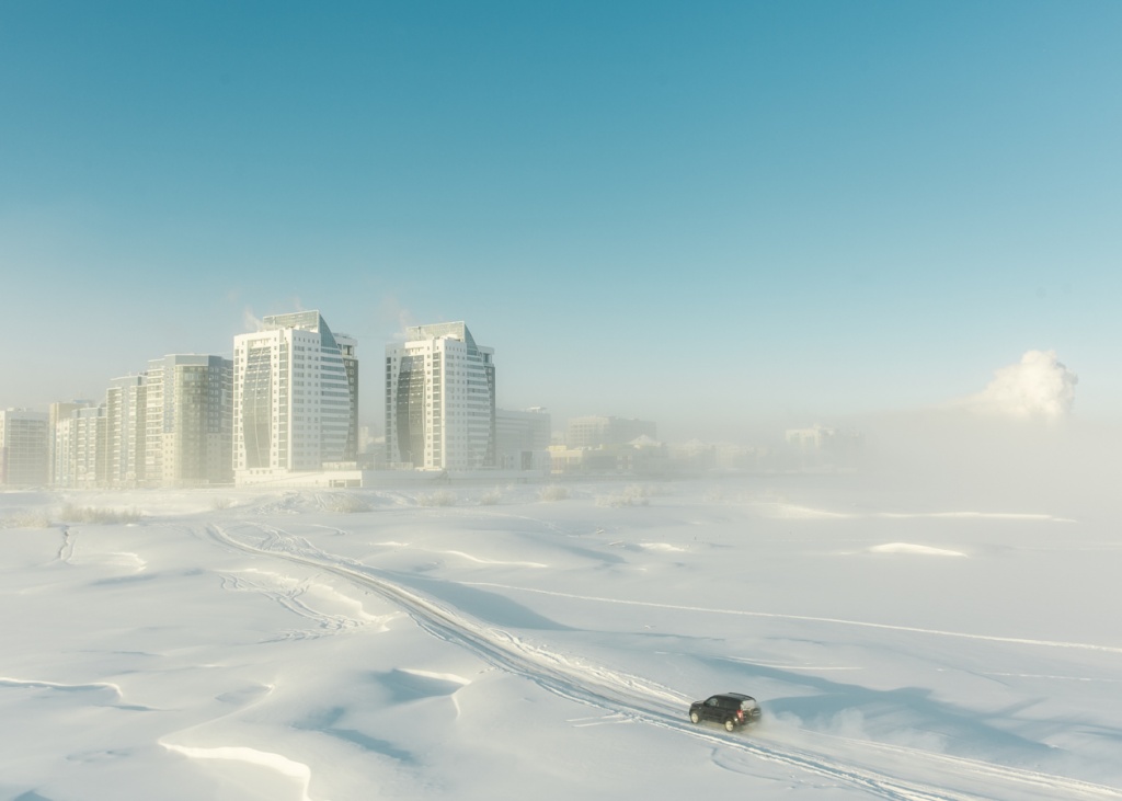 Новый жилой микрорайон в Якутске.