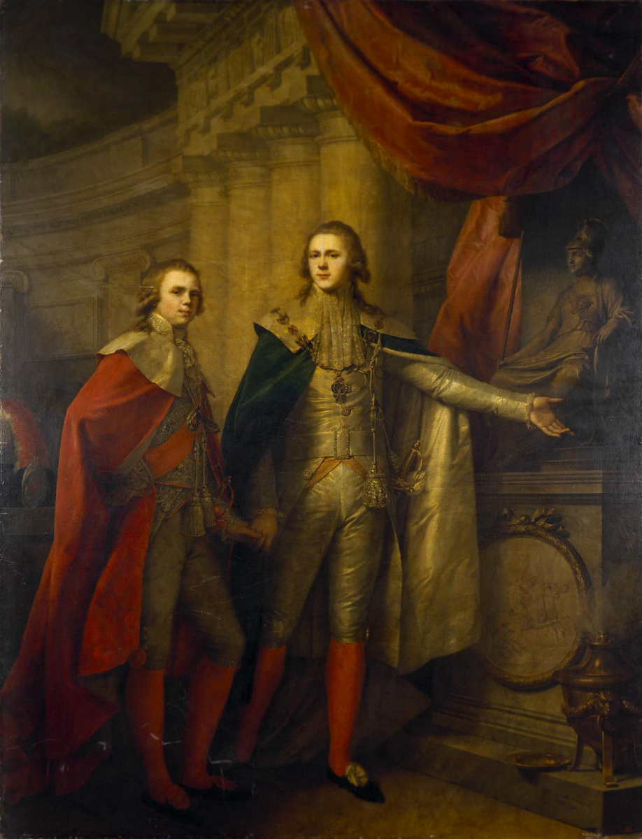 «Портрет великих князей Александра и Константина». 1795 год. Худ. И. Лампи-старший.