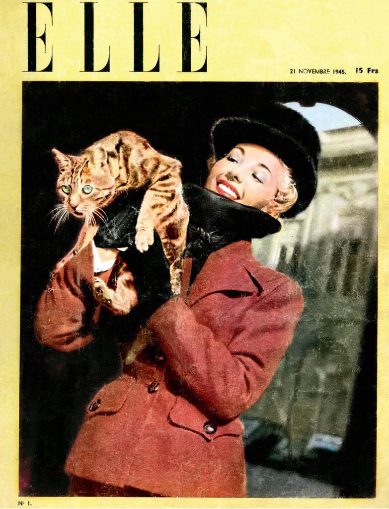 Обложка первого номера журнала Elle, ноябрь 1945 года.