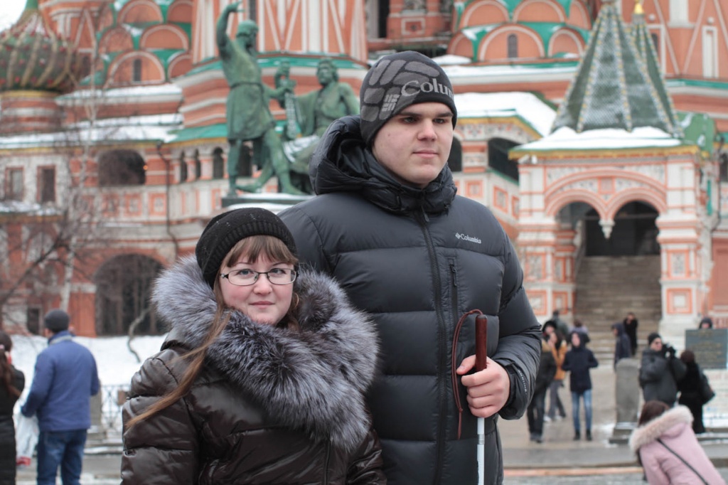 С женой Ириной в Москве.