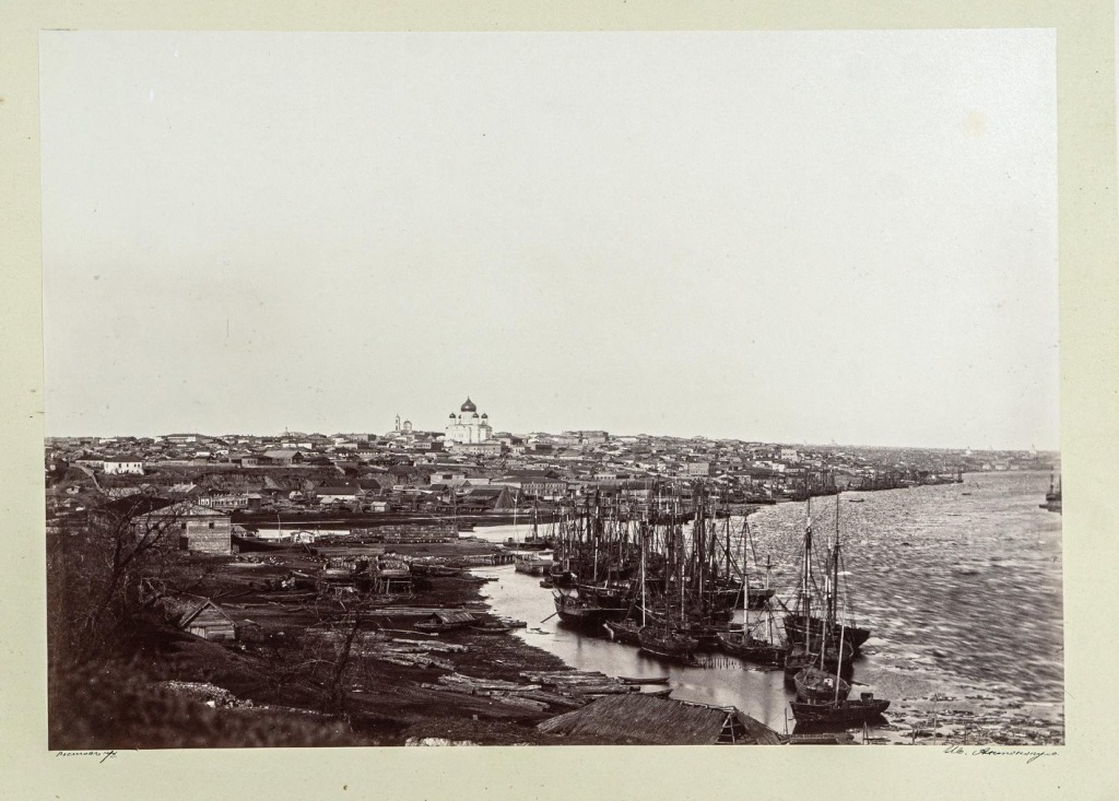 Вид на Ростов со стороны Гниловской, 1860-е годы, фотограф Иван Антонопуло.