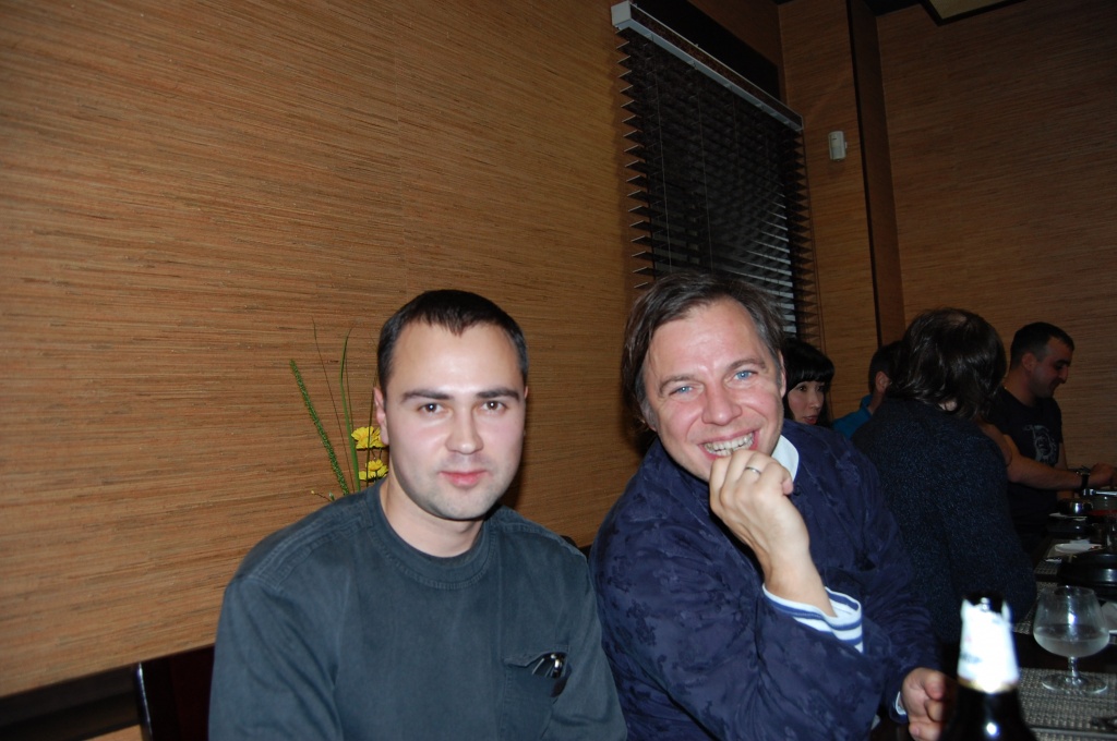 С соавтором, лидером группы «Мумий Тролль» Ильей Лагутенко на Сахалине.